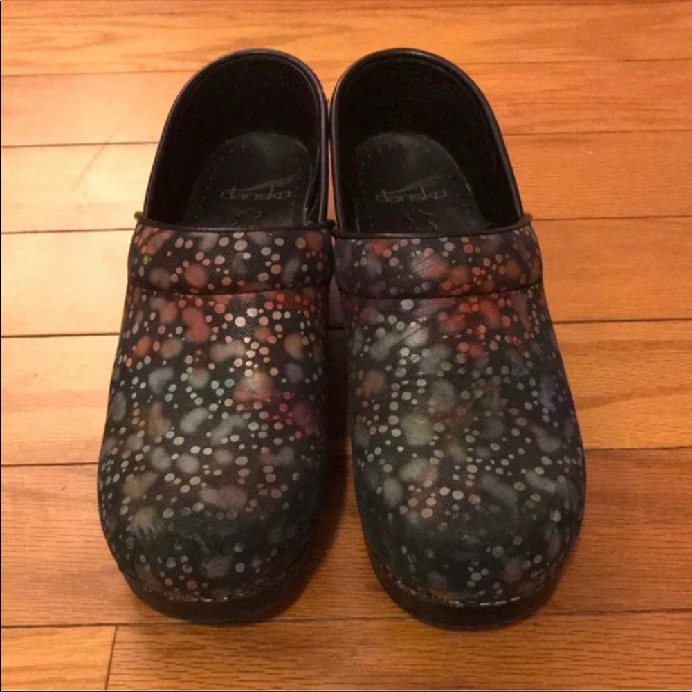Dansko Multi Color Spots Pro Clogs - Picture 2 of 6
